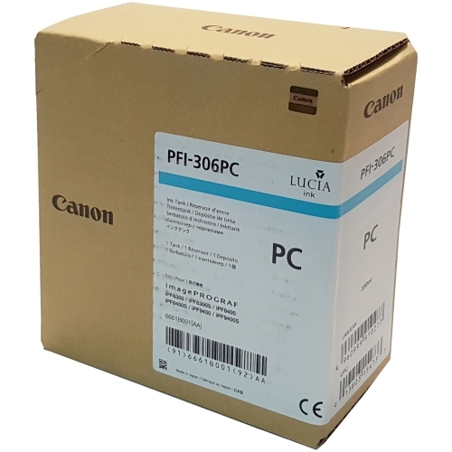 Canon PFI-306 PC - Wkład drukujący błękitny fotograficzny (Photo Cyan)

