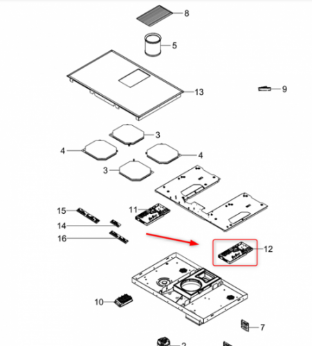Moduł inventer Prawy Płyty indukcyjnej Samsung DG81-02899A